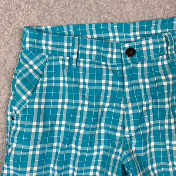 Lululemon Shorts Mens 32 Blue White Plaid Chino Short - Picture 2 of 8